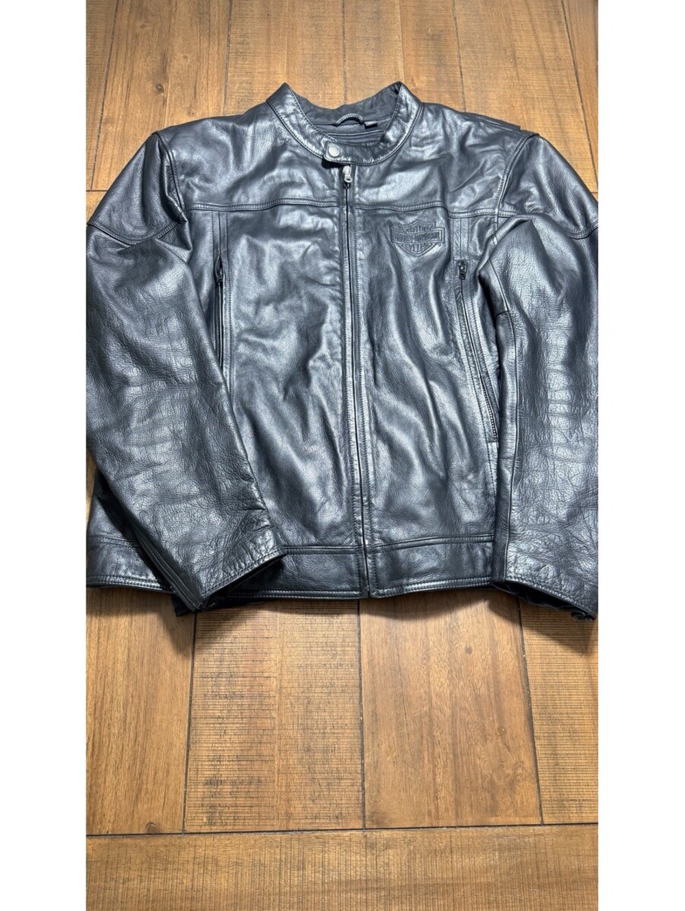 Harley-Davidson Genuine MotorClothes Black Leather Motorcycle Jacket 2011